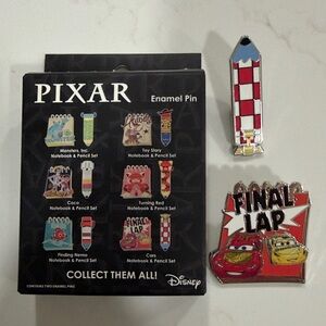 Disney Pixar Cars pencil & notepad Enamel Pin Set